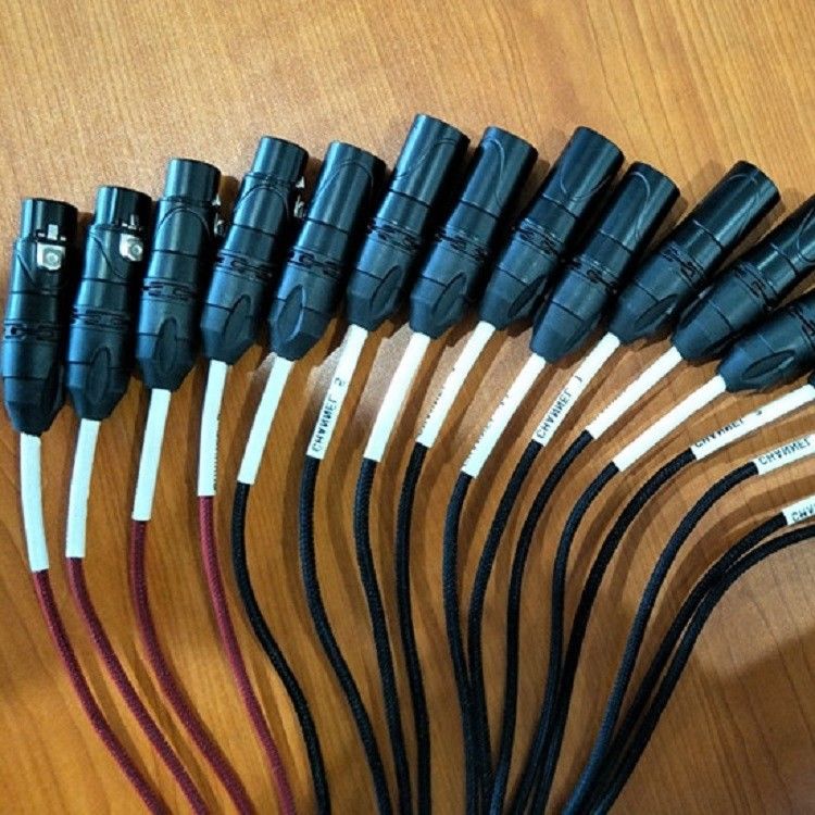 20 canaux câble serpent XLR à profil bas Envoyer le circuit imprimé XLR Splitter 100 pieds