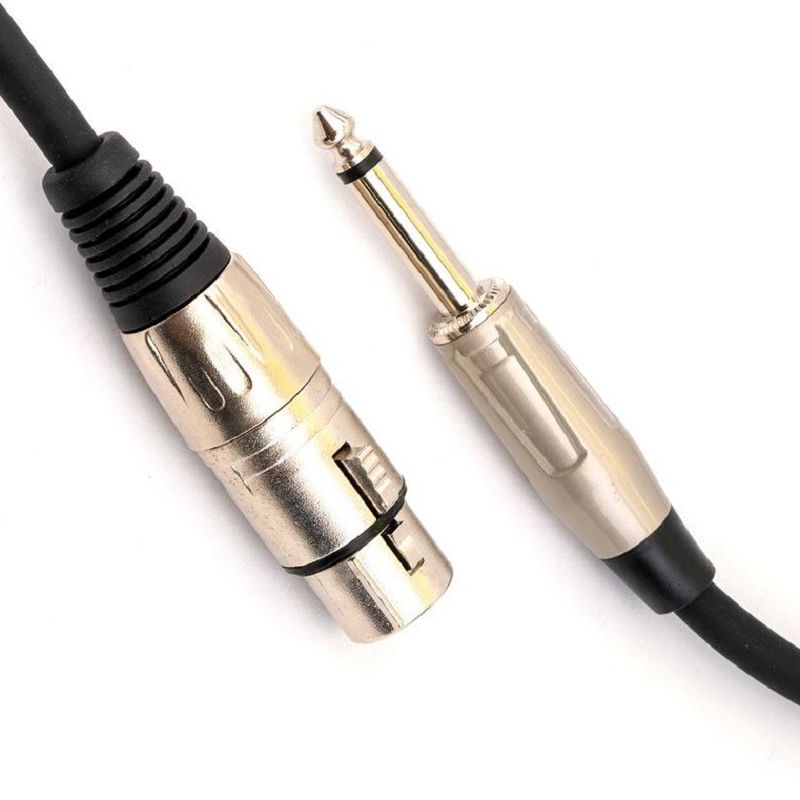 1/4 pouce Homme à XLR Femme Microphone Cordon Noir câble XLR 10 pieds câble de microphone