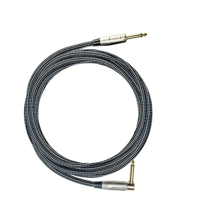 100% OEM câble de guitare instrument patch câble de tissu de tweed droit à l'angle câble d'amplificateur