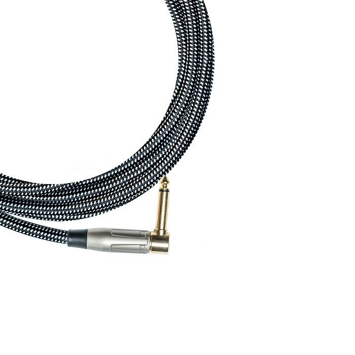 100% OEM câble de guitare instrument patch câble de tissu de tweed droit à l'angle câble d'amplificateur