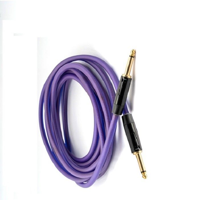Cable audio pour guitare basse Cable d'instrument pour basse électrique 1/4 pouce Cable de guitare à amplificateur droit