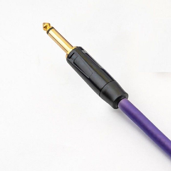 Cable audio pour guitare basse Cable d'instrument pour basse électrique 1/4 pouce Cable de guitare à amplificateur droit