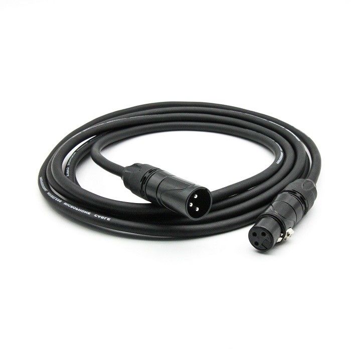 AWG 24 câbles de microphone XLR noir XLR mâle à XLR femelle câble de microphone pour le mélangeur