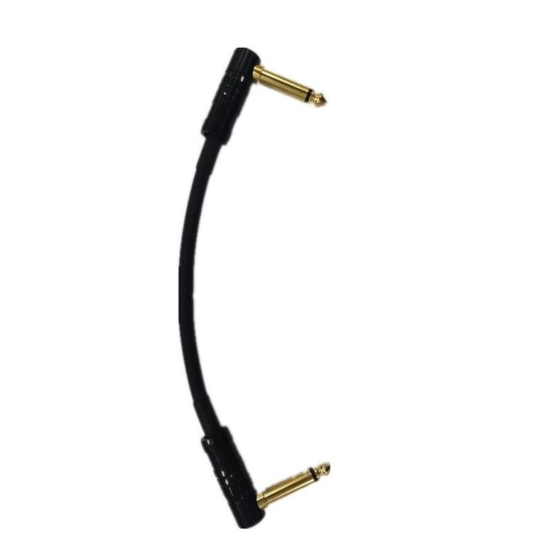 0.6ft câble de patch Cord 2 Pcs Pack 6.35mm Plug angulaire câble d'instrument pour la planche à pédales
