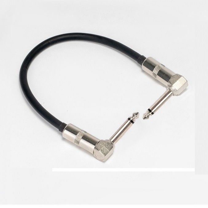 2 pièces Pack 6.35mm Guitar Patch Cable Guitare pédale conduit angle droit à droit