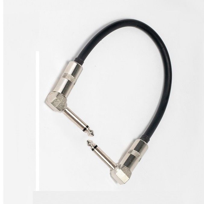 2 pièces Pack 6.35mm Guitar Patch Cable Guitare pédale conduit angle droit à droit