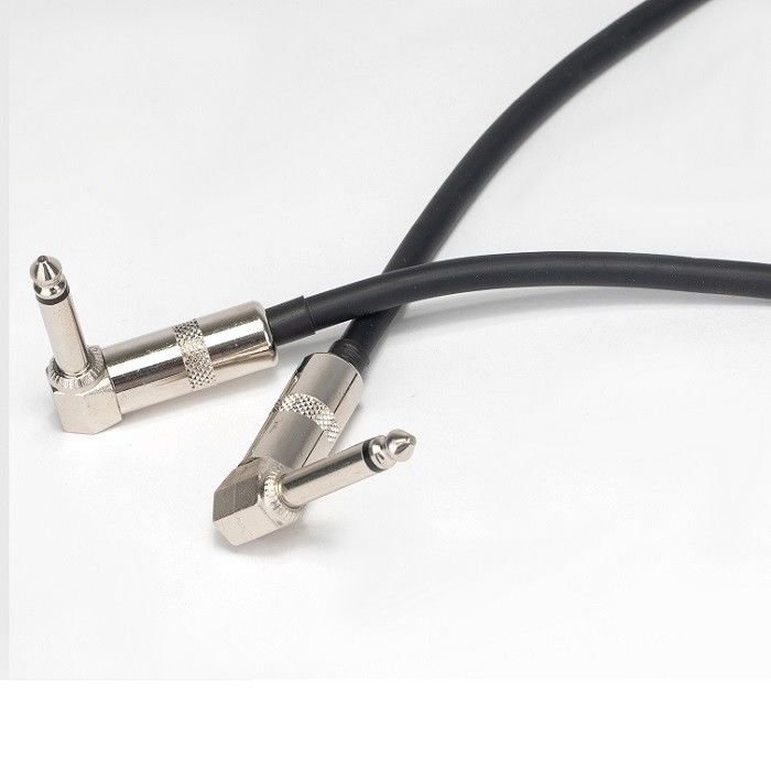6.35mm Guitar Patch Cable Pédal conduit 2 Pcs Pack Angled Guitar Pédal conduit