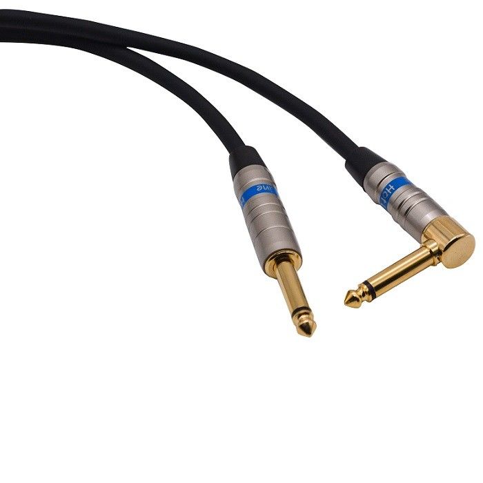 Cable d'instrument audio Cordon d'amplificateur pour guitare électrique basse Cable de 1/4 pouce droit à angle