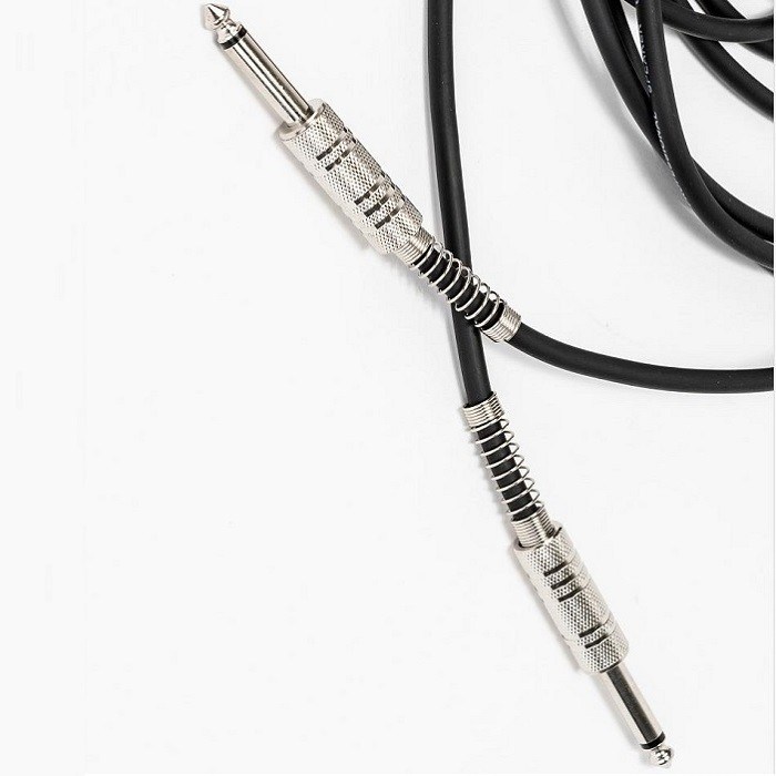 5.5mm haut-parleurs câble audio 1/4 pouce câble 6.35mm droit noir câble haut-parleur rhodium