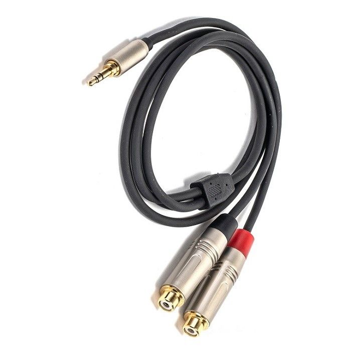 3.5 mm Y Splitter Cable à RCA Y Audio Cable 3,5 mm stéréo à 2 * RCA pour haut-parleur