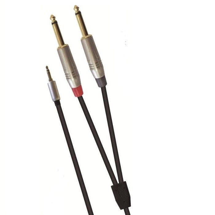 Adaptateur audio Y splitter 3,5 mm stéréo à double 1/4 pouce pour le mélangeur de haut-parleurs