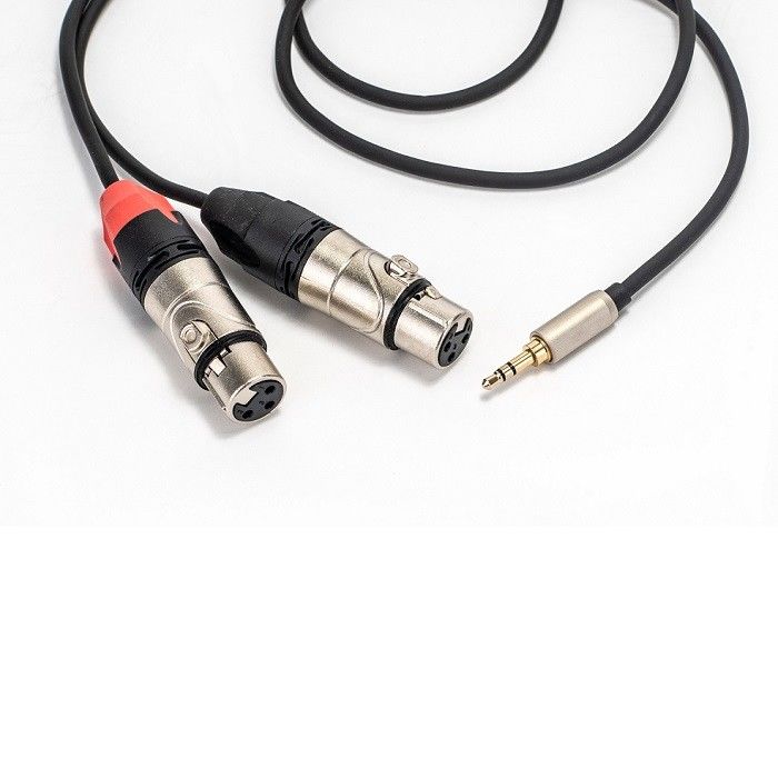 Cable d'adaptateur Y-splitter féminin 3,5 mm stéréo à double câble audio XLR pour haut-parleur
