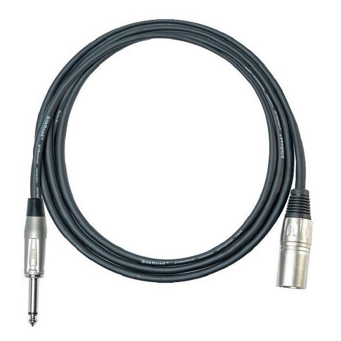 XLR féminin à 1/4 pouce 6,35 mm TS câble de microphone câble de microphone noir câble XLR 10 pieds