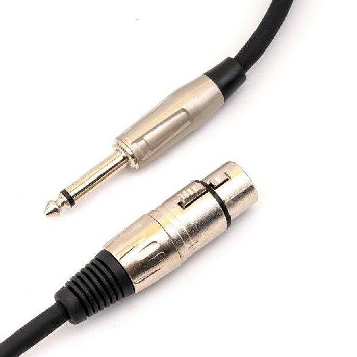 1/4 à XLR Cordon de microphone féminin Cable XLR noir Cable de microphone de 10 pieds